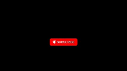 Dynamic animated subscribe button with notification bell and cursor click effect, perfect for engaging video intros and channel growth, driving viewer interaction and building a loyal audience.