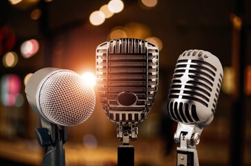 Retro microphone for record or speak on stage