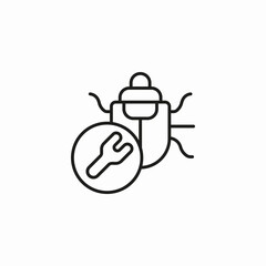 bug fixing tool icon sign vector