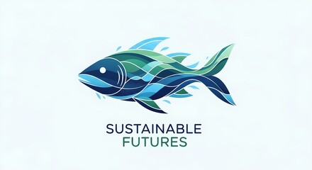 Obraz premium Vibrant fish design promoting sustainable futures and environmental awareness
