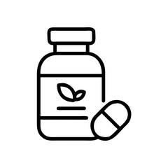 medicine bottle and tablets