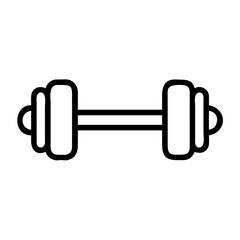 dumbbell on white background