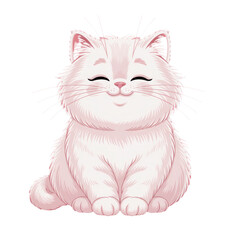 Obraz premium 3d rendered illustration of a fluffy white kitten isolated on transparent background