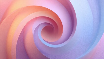 Abstract swirling spiral design in pastel colors