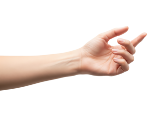 A Female Hand Posed with Fingers Slightly Curled, Ready to Hold Something Small