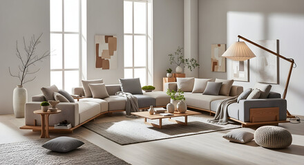 Elegant And Contemporary Living Room Design Showcasing Comfort and Modernity