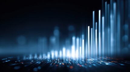 Stunning Digital Abstraction Chaotic Growth on Blue and White Background, Ideal for Creative Projects HighImpact Campaigns, Inspiring Innovation.