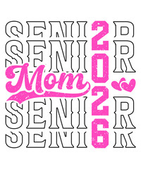 Senior Mom 2026 SVG PNG, Graduation SVG