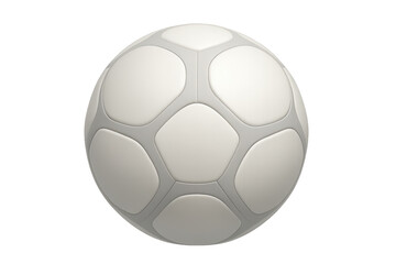 Obraz premium High-quality white and gray soccer ball isolated on transparent background