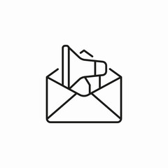 email marketing megaphone icon sign vector
