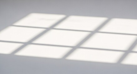 Natural shadows on a white background from the sunlight from windows