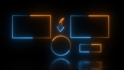 Blue and Golden neon end screen. Subscribe button and outro for gaming and video channels Youtube End screen Outro Card subscribe to my channel