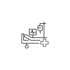 Intensive care icon flat vector design.