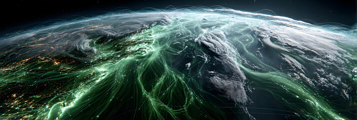 Digital Green Earth, Global Data Network Technology,Visualization of Environmetal Science