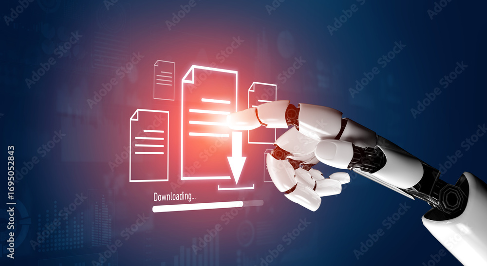 Poster ai facilitates digital document downloading and data access with optimized transfer process, improvi