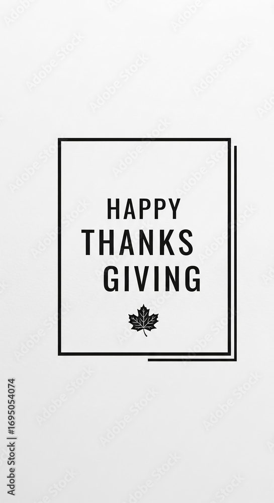 Aufkleber minimalist thanksgiving design featuring 