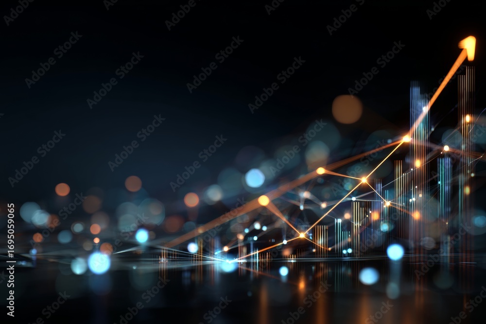 Aufkleber navigating the digital frontier: a glimpse into network evolution. economic growth. expansive tech s