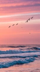 Fototapeta premium seagulls on the beach
