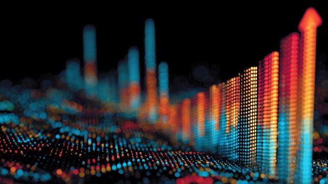 Unlocking possibilities with data-driven science and ai solutions. Economic forecast. Dynamic vision of big data: complex algorithms and vivid ai analysis. Profit growth. Financial success.