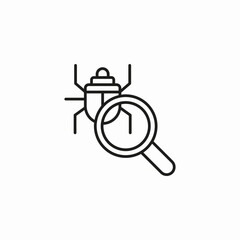 software bug detection icon sign vector