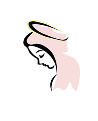 Blessing Virgin Mary, vector ilustration