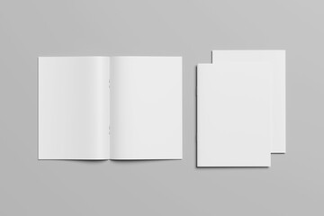 Blank A4 Catalog Brochure Open And Cover