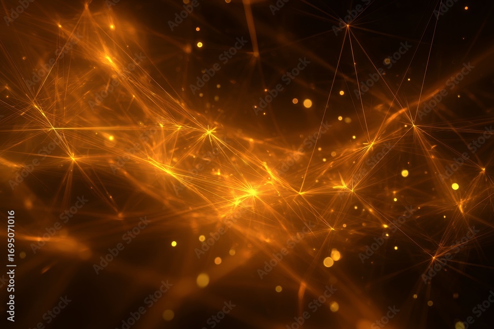 Poster beyond connections: the enchanting glow of future networks. commercial image. dynamic web of future 
