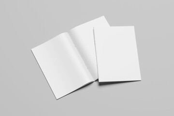 Blank A4 Catalog Brochure Open And Cover