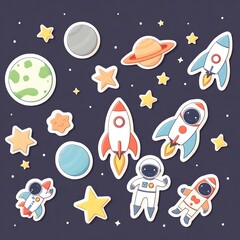 set of space icons