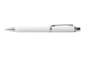 White ballpoint pen, sleek and simple design