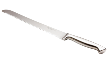 Long, serrated bread knife