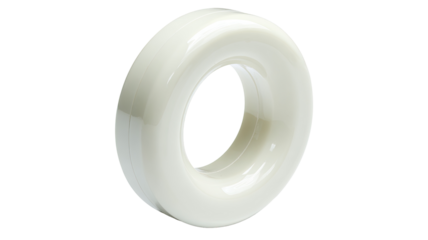 White ceramic ring, studio shot, clean background, industrial part (1)