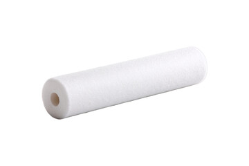 Fototapeta premium White cylindrical water filter cartridge on white background