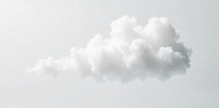 Close-up shot of a single breath forming a white cloud against a pure white background, highlighting the ethereal and delicate nature of exhalation , nature, background