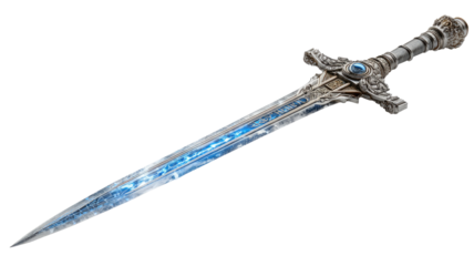 Ornate ice-encrusted sword