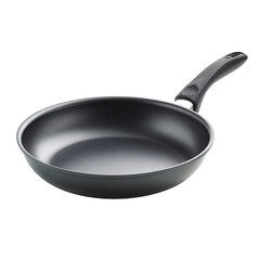 Dark gray, round frying pan with ergonomic handle