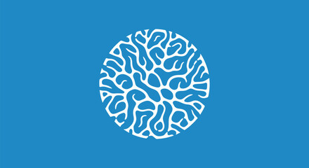 Abstract circular organic pattern with intricate branching lines. © masiku