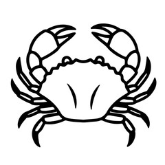 crab line vector illustration svg 
