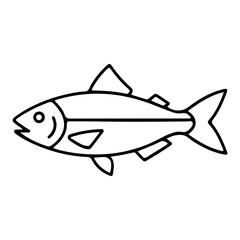 fish line vector illustration svg 