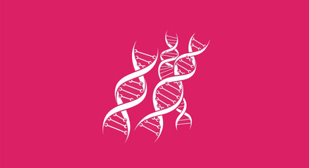 DNA Double Helix Illustration for Science and Medical Concepts.