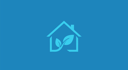 Eco-Friendly House Icon: Sustainable Living Symbol.