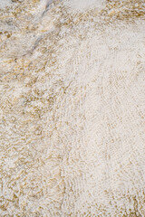 Travertine pools with flowing thermal water at pamukkale, a unesco world heritage site in turkey. Nature background abstract.