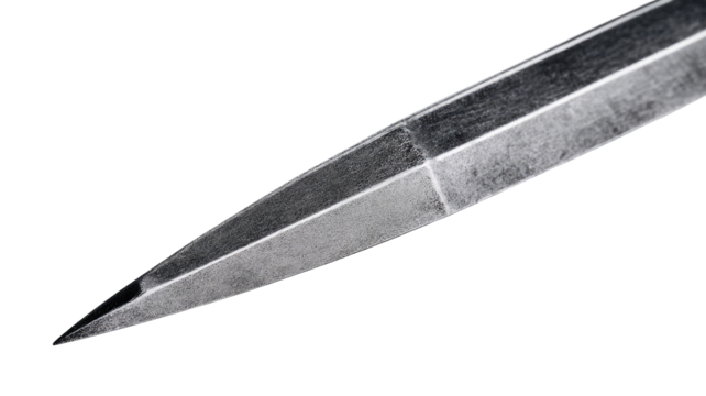 Close-up of a blade's pointed tip