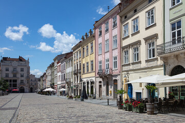 Lviv, Ukraine: Old Town street scene