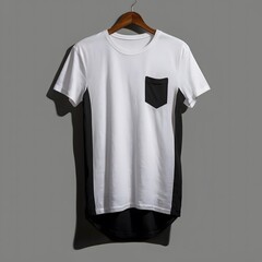 White T-Shirt on White Background. On a White or Clear Surface PNG Transparent Background.