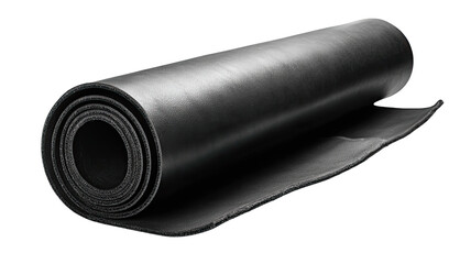 Fototapeta premium Rolled black rubber sheet