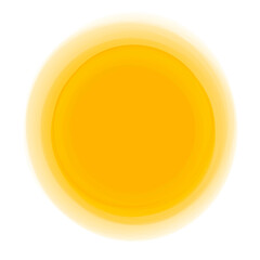 Abstract orange sun halo with glowing effect isolated on white background