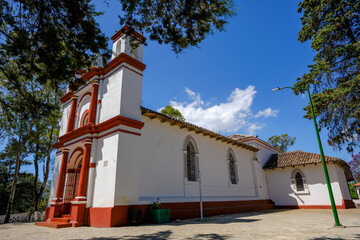 San Cristobal de las Casas, Mexico - March 18, 2025: Temple of San Cristobalito in San Cristobal de...