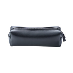 Naklejka premium Black zippered case on white, studio shot, product shot