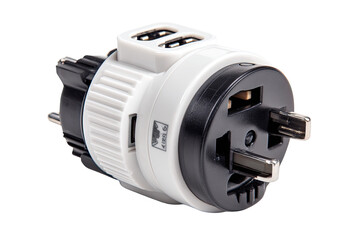 Portable travel adapter, dual-outlet